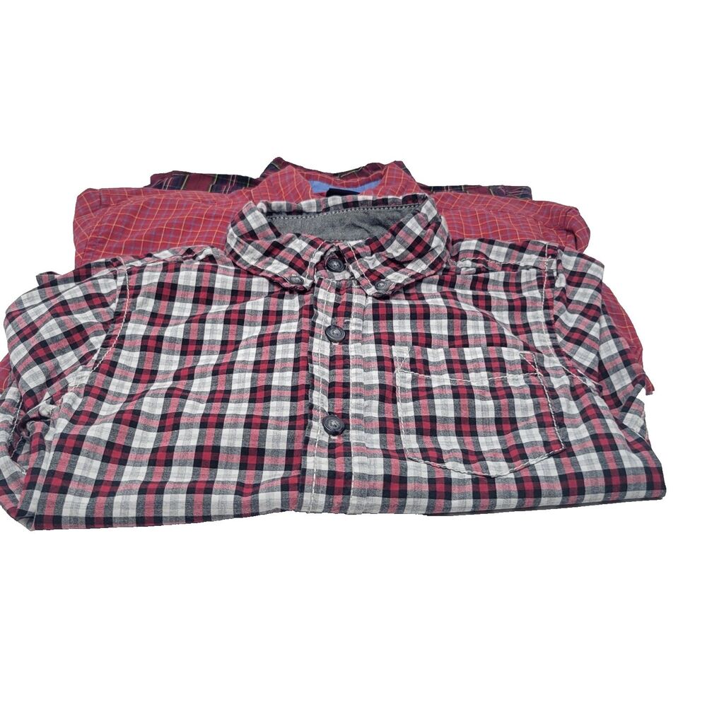 Lot Of 3 Boys Button Down Shirts Plaid size 3T, 4-5, 5 Gap, Gymboree, OshKosh